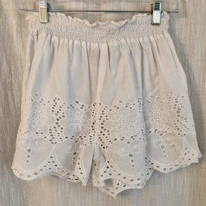 Lacy White Shorts